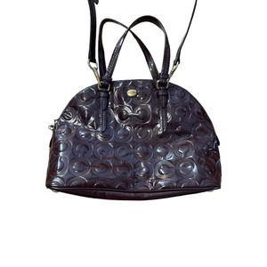Coach Quinn Signature Patent Leather Handbag